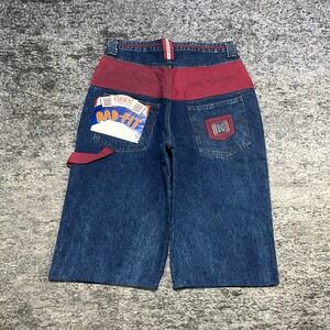 NWT Vintage Exhaust Denim Jean Shorts Carpenter Mens 32 Blue Skater 90s Y2K